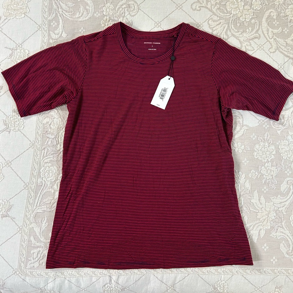 NWT  - Universal Standard Stovepipe Mariniere Strip Sleeve T-Shirt